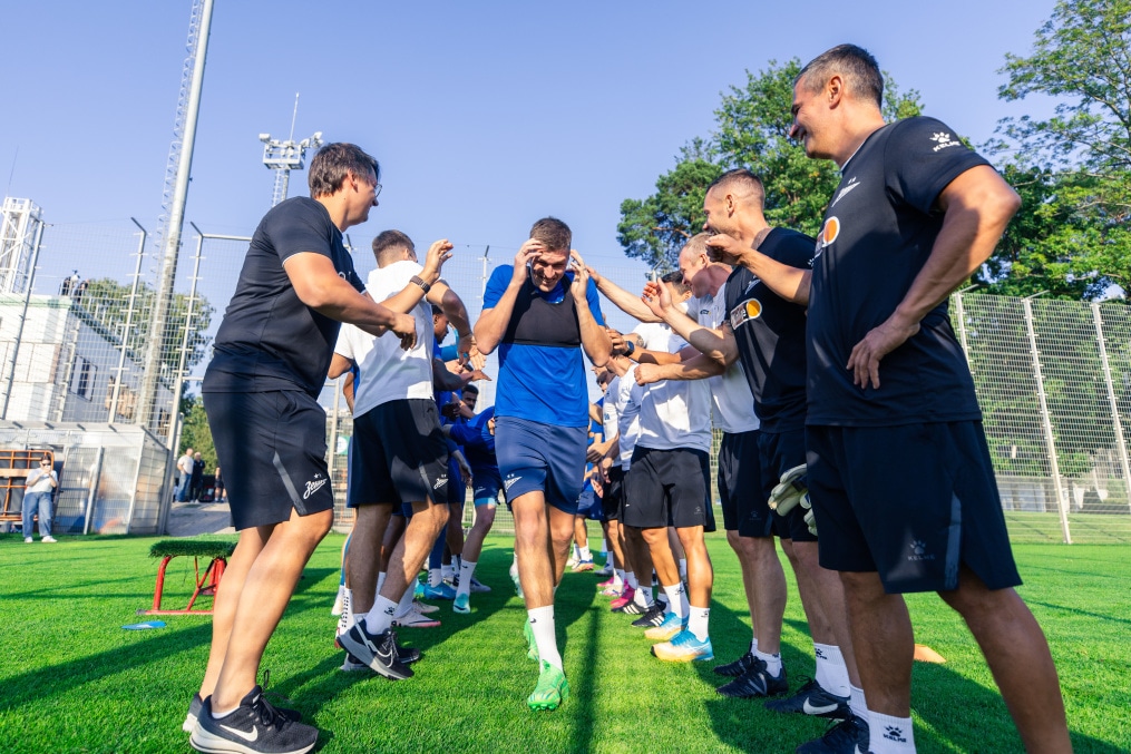 Александр Соболев в «Зените»: первая тренировка с командой