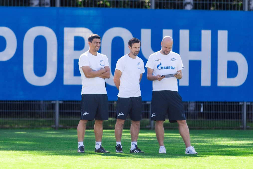 Брифинг Семака и тренировка перед матчем с «Кайратом»
