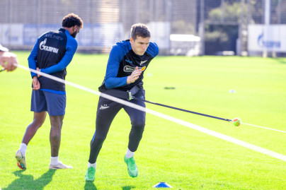 Тренировка «Зенита» в рамках подготовки к матчу с «Краснодаром»