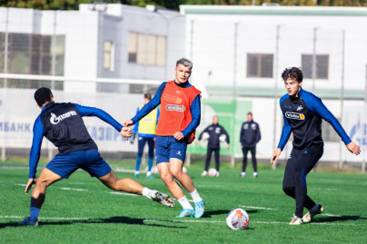 Тренировка «Зенита» в рамках подготовки к матчу с «Акроном»