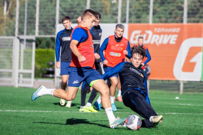 Тренировка «Зенита» в рамках подготовки к матчу с «Акроном»