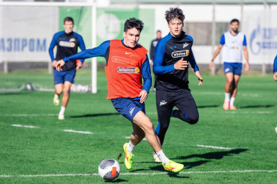 Тренировка «Зенита» в рамках подготовки к матчу с «Акроном»