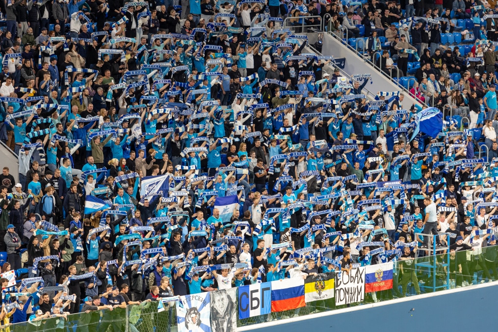 Болельщики на матче «Зенит» — «Войводина»