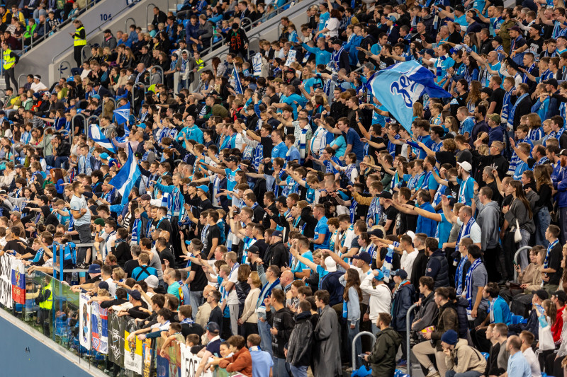 Болельщики на матче «Зенит» — «Войводина»