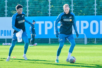 Тренировка «Зенита» в рамках подготовки к матчу с «Факелом»