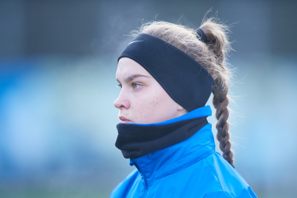 Тренировка женской команды перед матчем со «Звездой-2005»