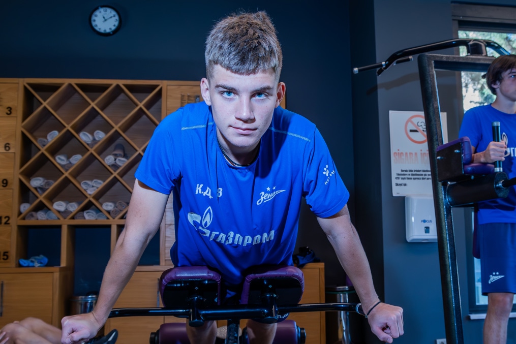 Первые учебно-тренировочные сборы «Зенита»-м в Турции: 1 февраля, тренировка в тренажерном зале