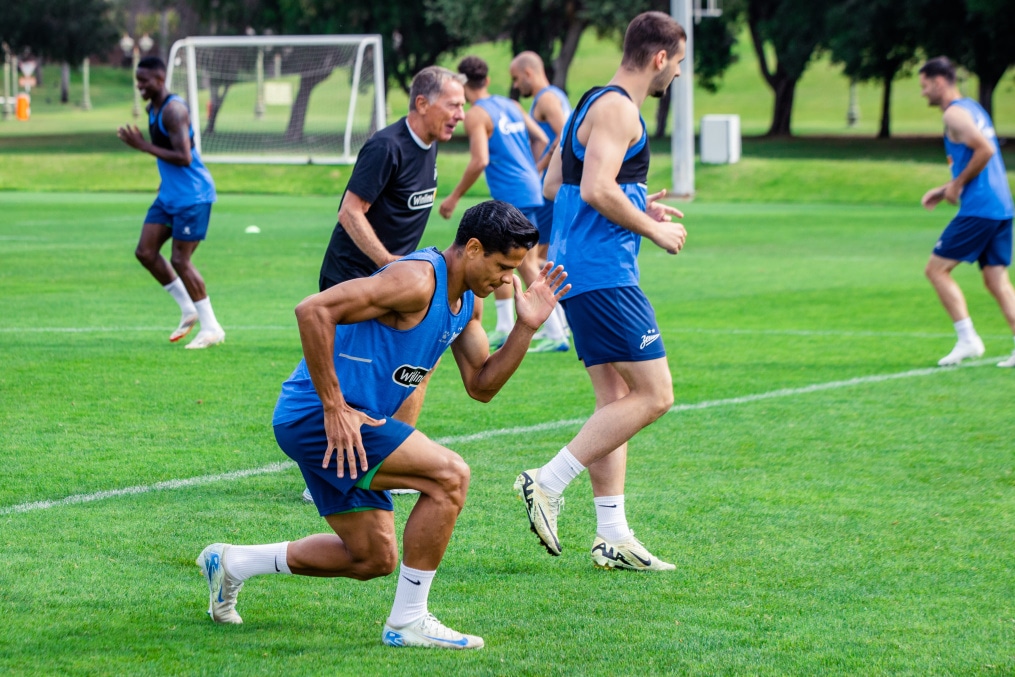 Открытая тренировка в Абу-Даби перед матчем с ЦСКА