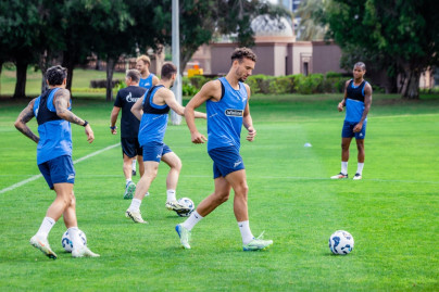 Открытая тренировка в Абу-Даби перед матчем с ЦСКА