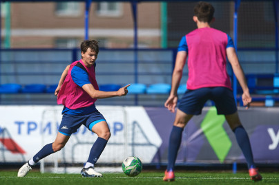 Тренировка молодежной команды «Зенита»