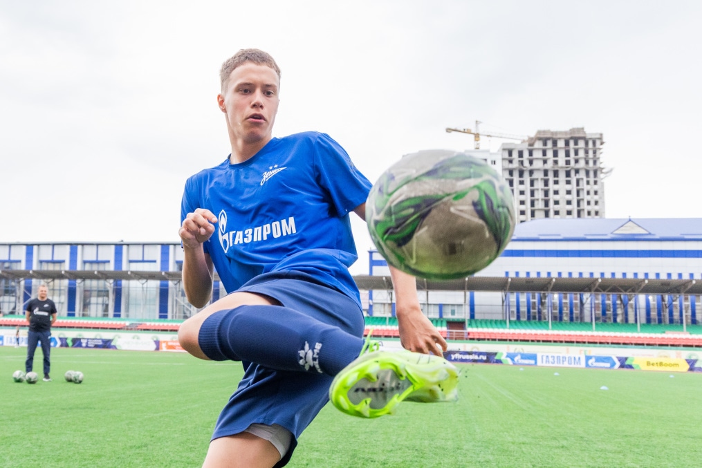 Тренировка молодежной команды «Зенит» в Грозном