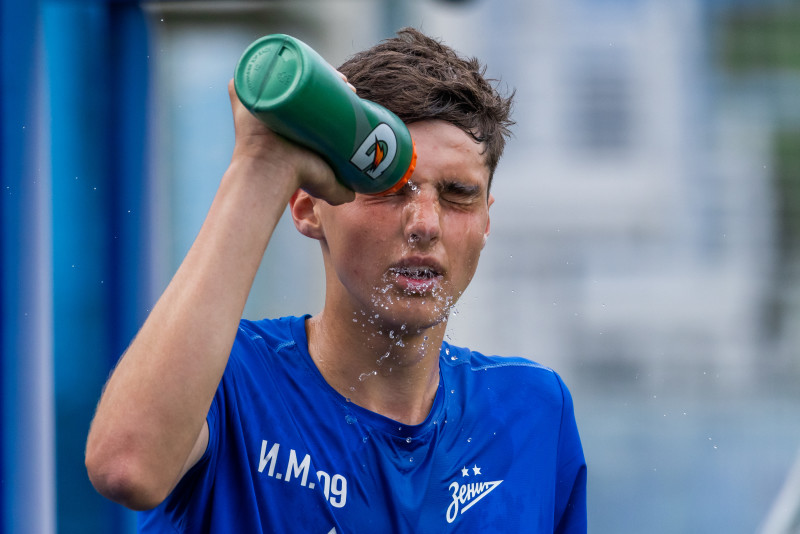 Тренировка юношеской команды «Зенит» U-17 перед матчем с «Локомотивом»