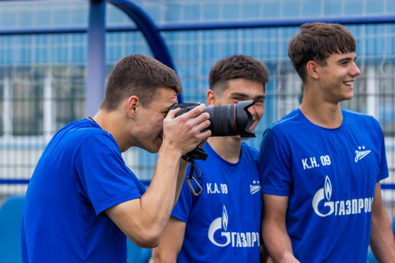 Тренировка юношеской команды «Зенит» U-17 перед матчем с «Локомотивом»