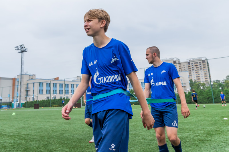 Тренировка юношеской команды «Зенит» U-17 перед матчем с «Локомотивом»