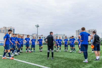 Тренировка юношеской команды «Зенит» U-17 перед матчем с «Локомотивом»