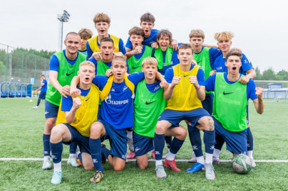 Тренировка юношеской команды «Зенит» U-17 перед матчем с «Локомотивом»