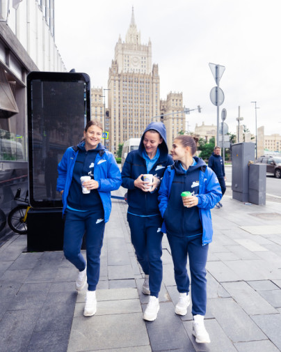 Утренняя прогулка сине-бело-голубых в Москве