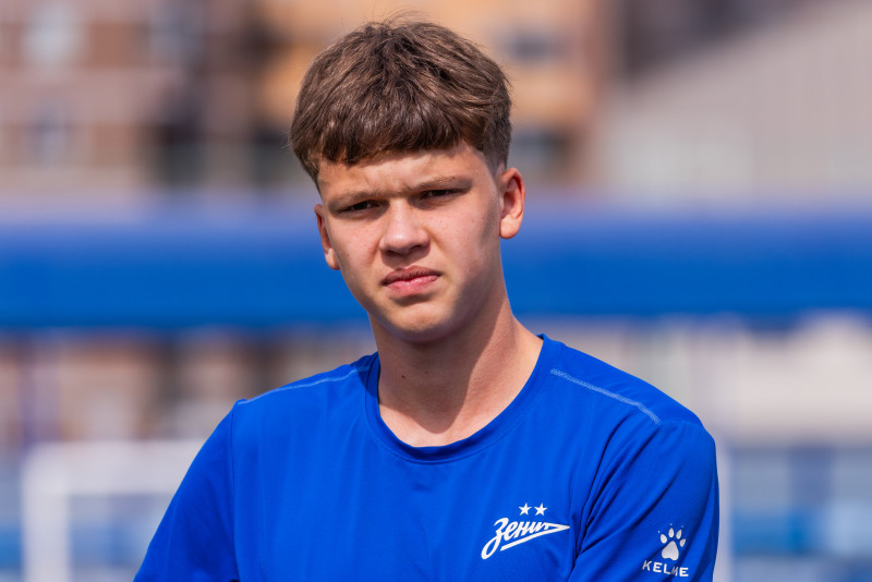 Тренировка юношеской команды «Зенит» U-17 перед матчем с «Чертаново»