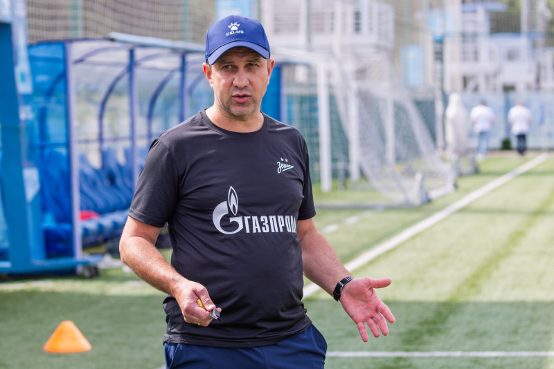 Тренировка юношеской команды «Зенит» U-17 перед матчем с «Чертаново»