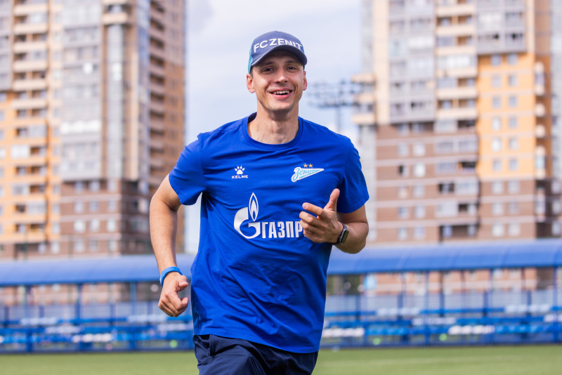 Тренировка юношеской команды «Зенит» U-17 перед матчем с «Чертаново»