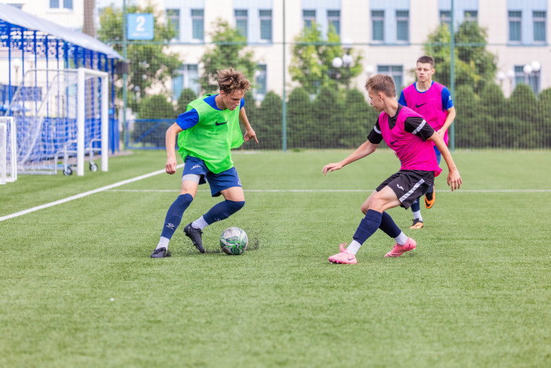 Тренировка юношеской команды «Зенит» U-17 перед матчем с «Чертаново»