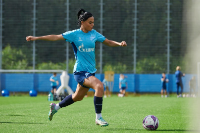 Тренировка женской команды «Зенит» перед матчем с «Рубином»