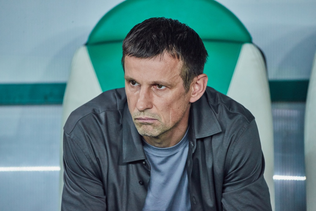 Сергей Семак на матче Мир Российская Премьер-Лига 2025/26, 4-й тур, «Ахмат» — «Зенит»