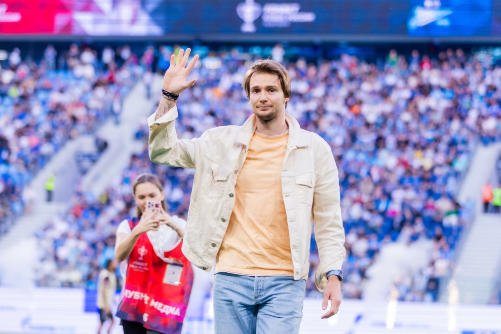 Символический удар Александра Бублика на матче «Зенит» — «Рубин»