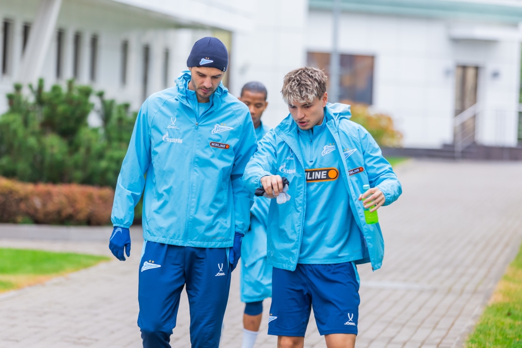 Тренировка основного состава перед матчем с «Динамо» (Москва)