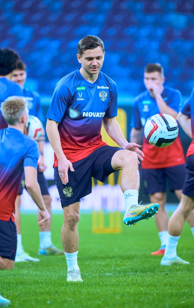 Тренировка сборной России перед матчем со сборной Перу