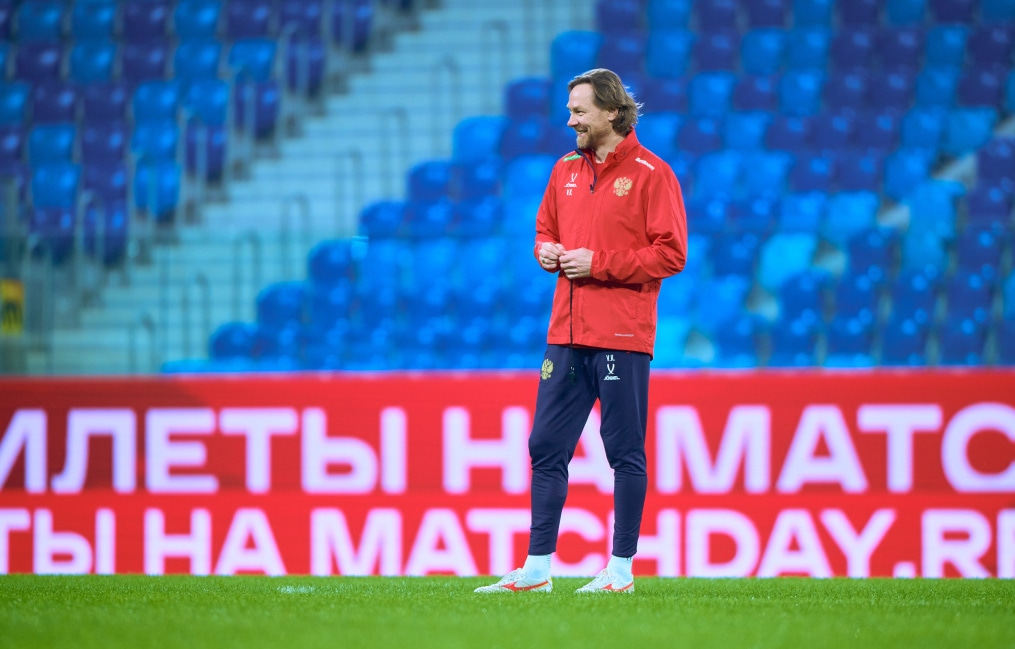 Тренировка сборной России перед матчем со сборной Перу