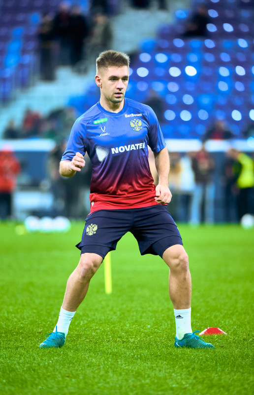 Тренировка сборной России перед матчем со сборной Перу