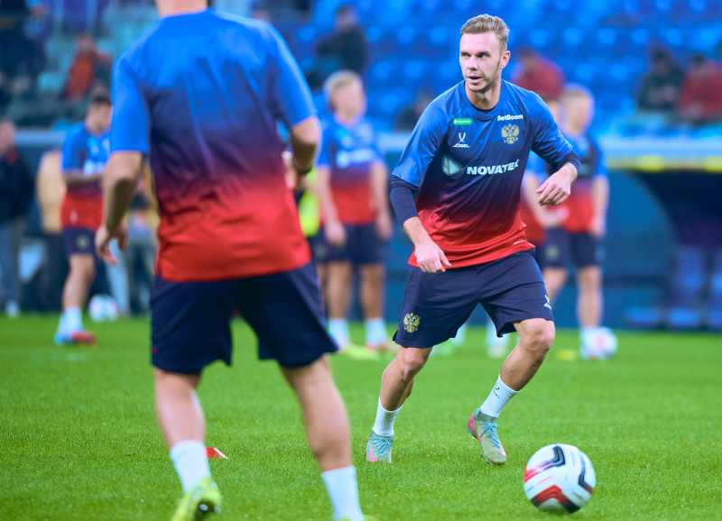 Тренировка сборной России перед матчем со сборной Перу