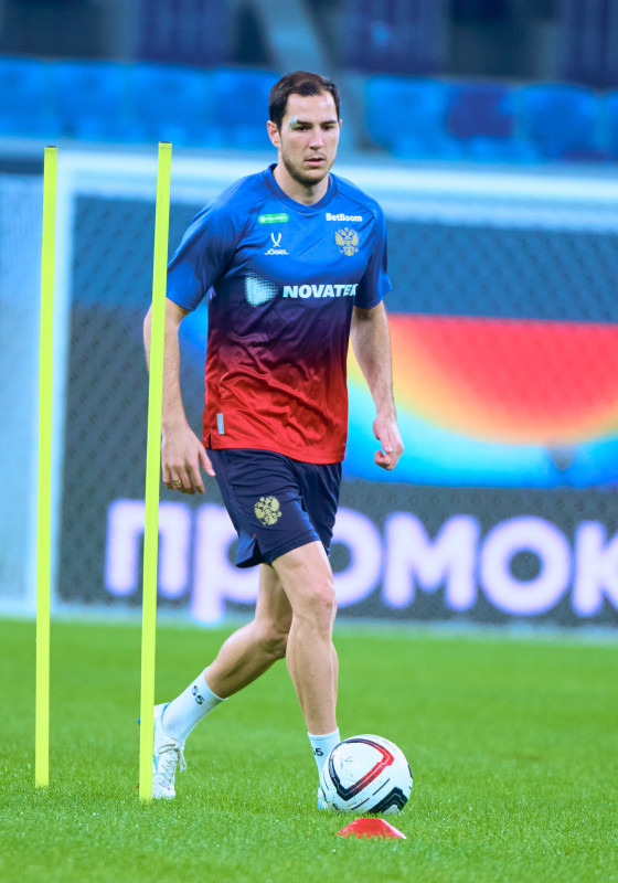 Тренировка сборной России перед матчем со сборной Перу