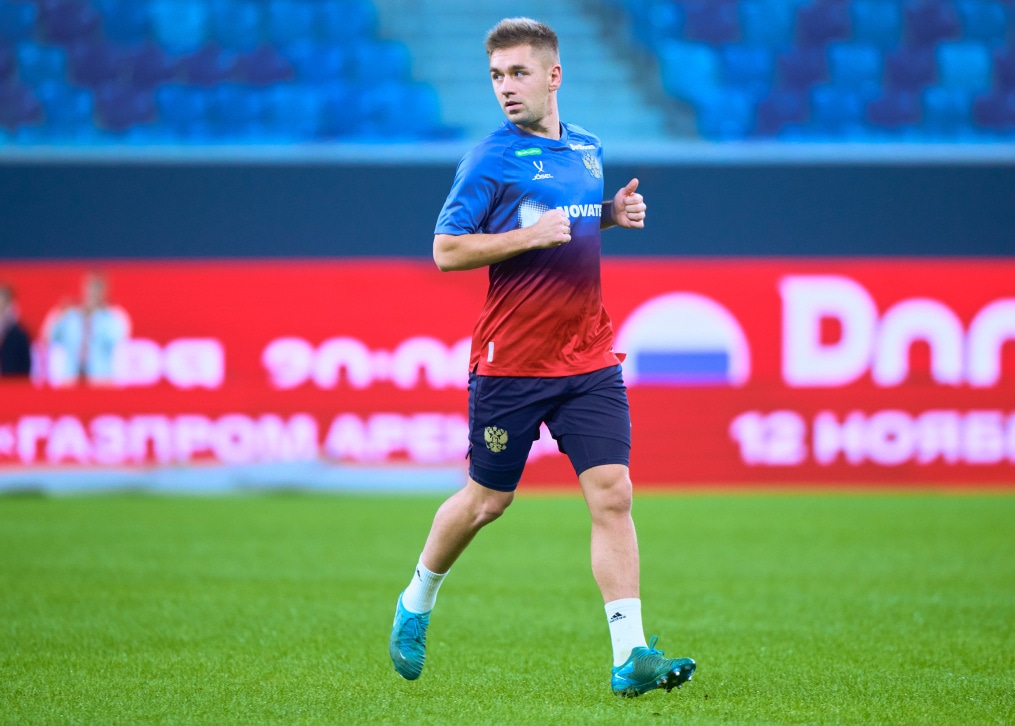 Тренировка сборной России перед матчем со сборной Перу