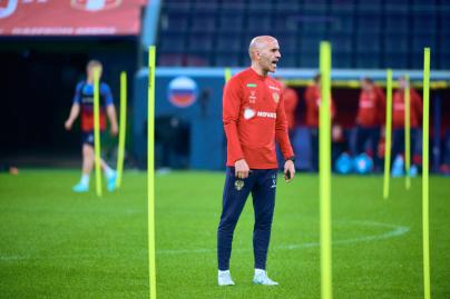 Тренировка сборной России перед матчем со сборной Перу