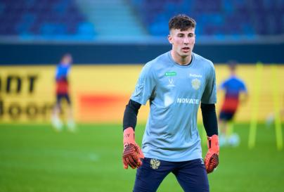 Тренировка сборной России перед матчем со сборной Перу