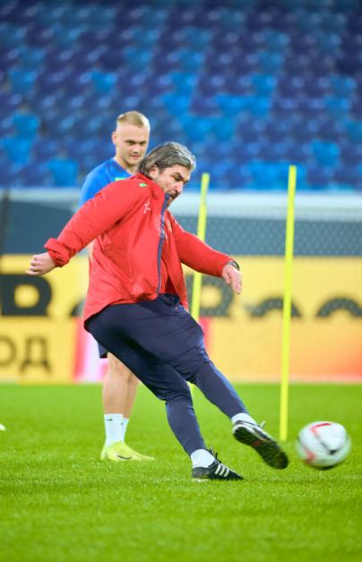 Тренировка сборной России перед матчем со сборной Перу