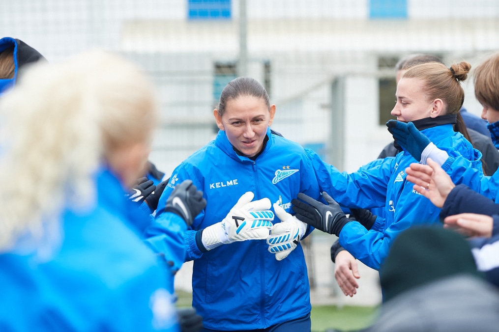 Тренировка женской команды «Зенит» перед матчем с «Рязанью-ВДВ».