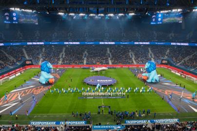 Шоу Группы Аэрофлот перед матчем «Зенит» — «Рубин»