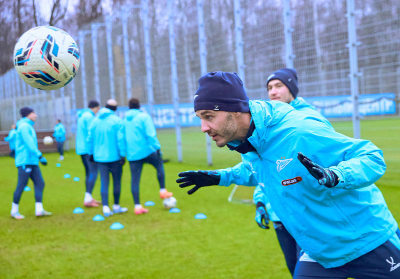 Тренировка «Зенита» перед матчем с «Акроном»