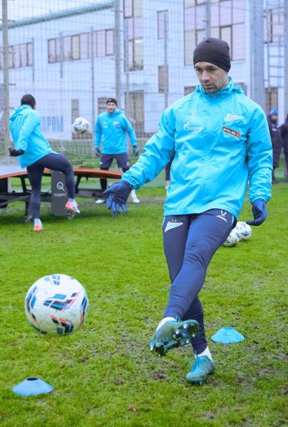 Тренировка «Зенита» перед матчем с «Акроном»
