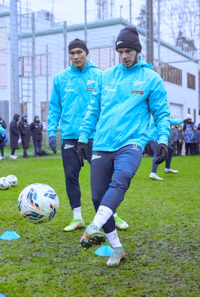 Тренировка «Зенита» перед матчем с «Акроном»