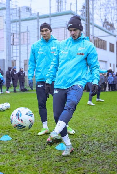 Тренировка «Зенита» перед матчем с «Акроном»