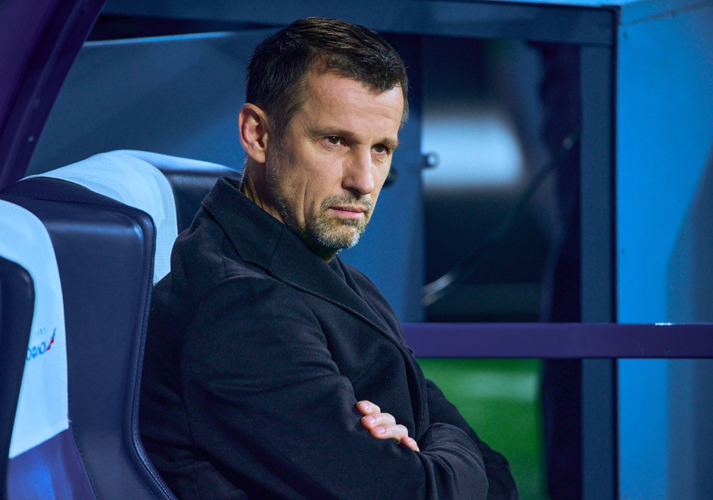 Сергей Семак на матче Мир Российская Премьер-Лига 2025/26, 18 тур, «Зенит» — «Акрон».