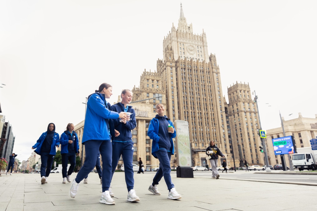 Утренняя прогулка сине-бело-голубых в Москве
