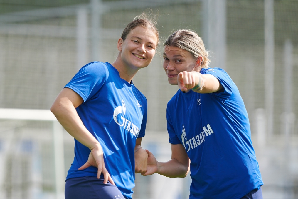 Тренировка женской команды перед матчем с «Краснодаром»
