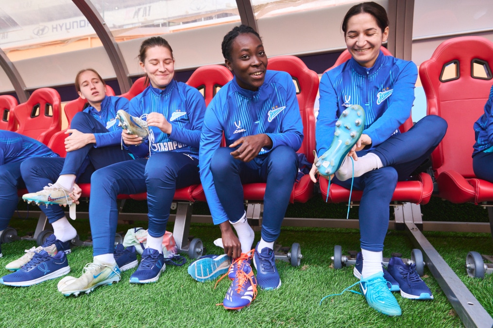 Тренировка женской команды на «Мордовия Арене» перед финалом Winline Кубка России