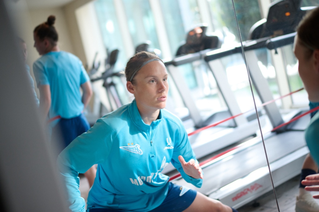 Зимний учебно-тренировочный сбор женской команды «Зенит» в Турции: 9 февраля, вечерняя тренировка