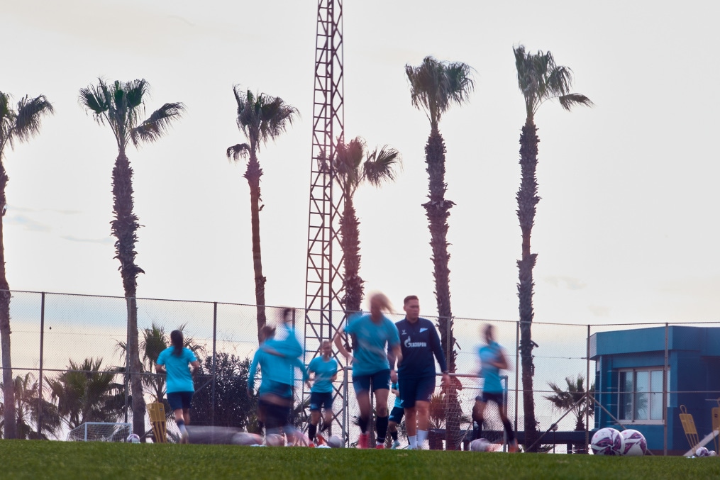 Зимний учебно-тренировочный сбор женской команды «Зенит» в Турции: 9 февраля, вечерняя тренировка